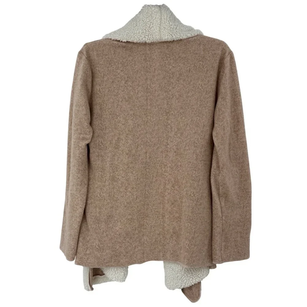 Jaclyn Intimates Shearling Trim Open Front Cozy Cardigan • Loungewear Soft Girl - Picture 6 of 16